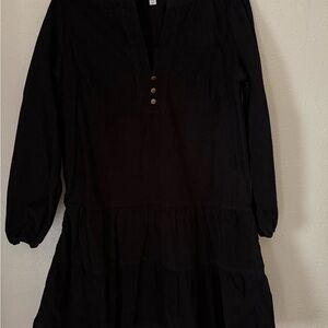 Time and Tru Black Long Sleeve Tiered Tunic